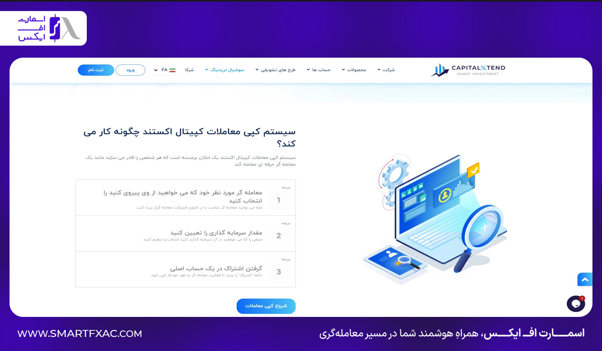 نحوه عملکرد سیستم کپی معاملات در بروکر CapitalXtend