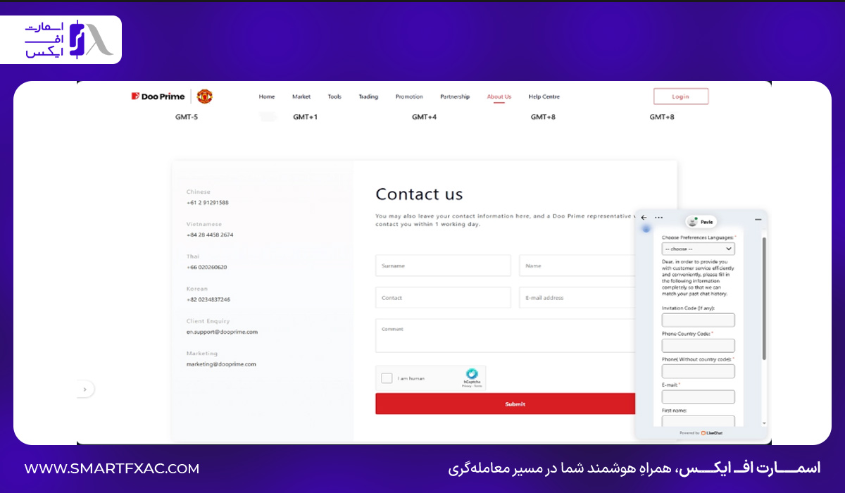 بررسی پشتیبانی بروکر دوپرایم 