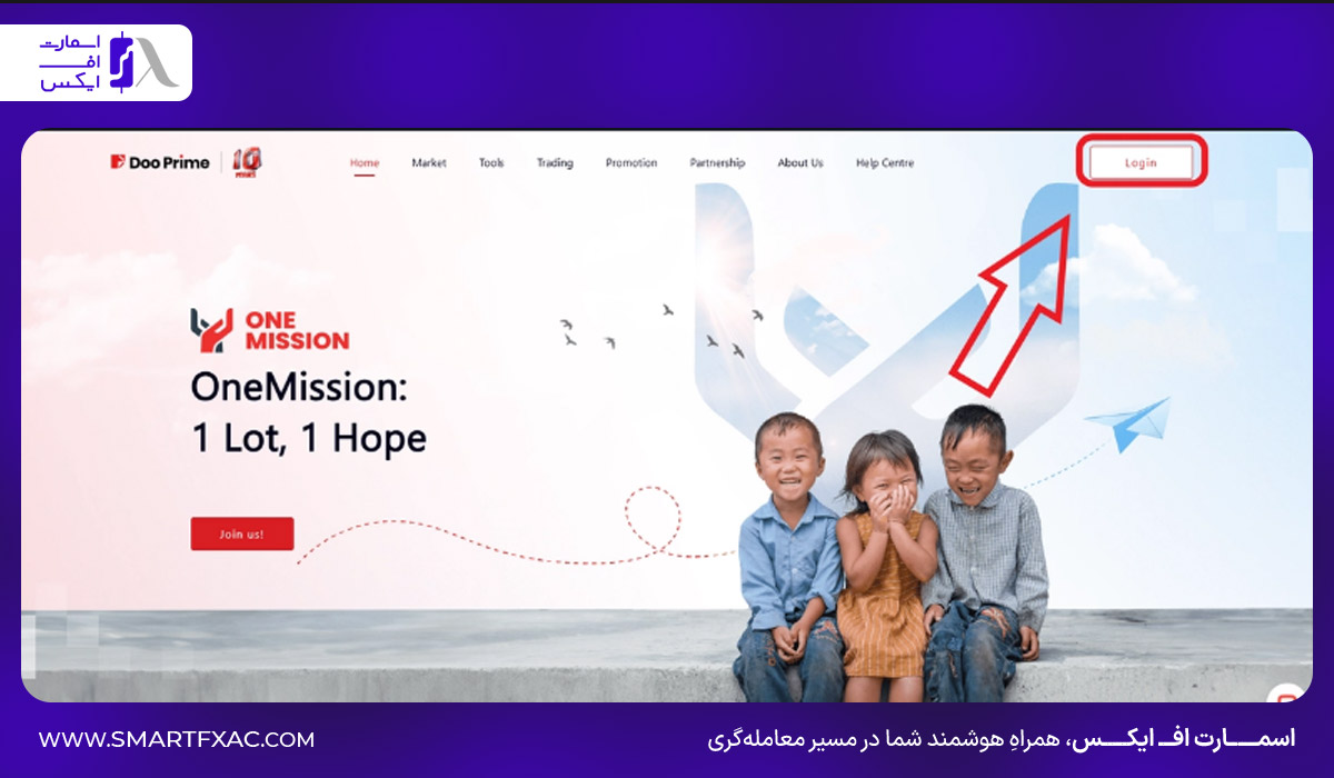 انتخاب گزینه log in