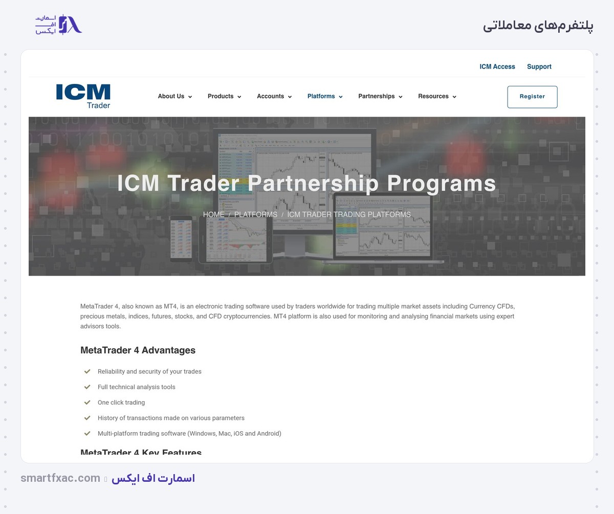 بروکر ICM Trader | (آی سی ام تریدر) 12 پلتفرم متاتریدر ۴ در بروکر آی سی ام تریدر