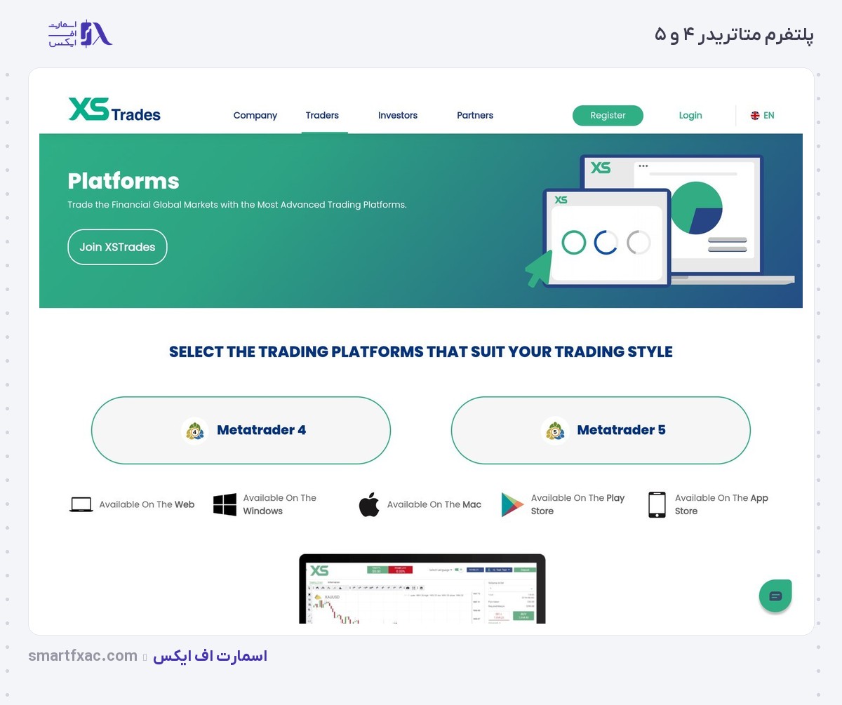 بروکر XSTrades | (ایکس اس تریدز) 7 پلتفرمهای متاتریدر ۴ و متاتریدر ۵ در بروکر ایکس اس تریدز
