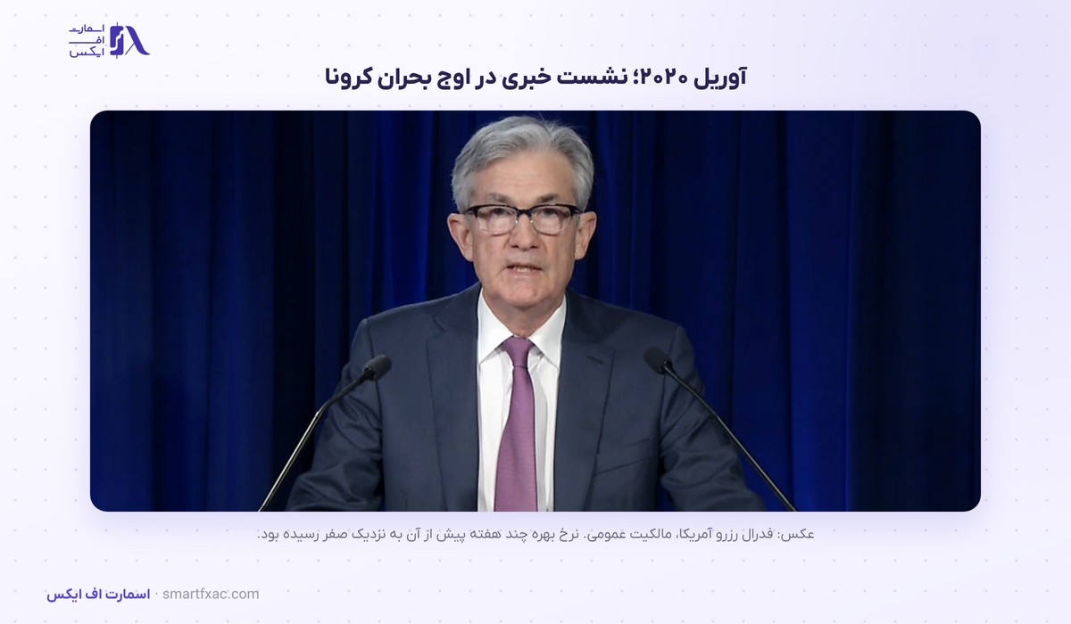 جروم پاول، رئیس پیشین فدرال رزرو آمریکا 4 نشست خبری جروم پاول در آوریل ۲۰۲۰ و اوج بحران کرونا
