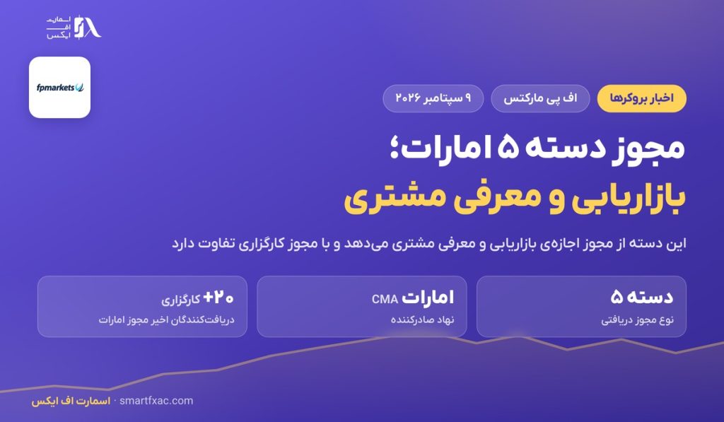 دریافت مجوز دسته ۵ امارات توسط FP Markets