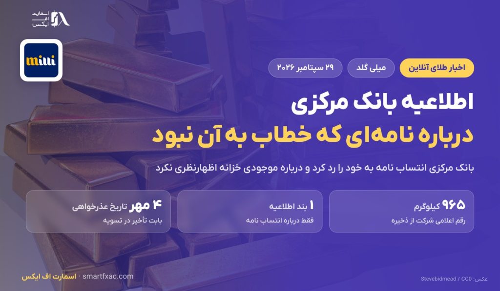 دسترسی به ذخایر خزانه میلی گلد؛ اطلاعیه بانک مرکزی و جوابیه شرکت