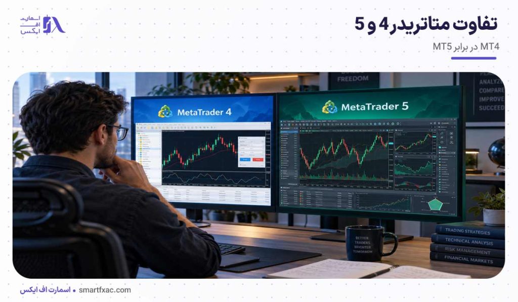 متاتریدر 4 بهتر است یا 5؟ | مقایسه 9 تفاوت مهم MT4 و MT5 1 متاتریدر 4 بهتر است یا 5؟ | مقایسه 9 تفاوت مهم MT4 و MT5