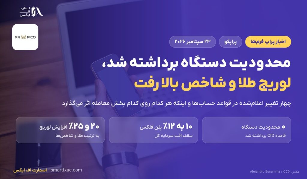 حذف محدودیت دستگاه در پراپکو و تغییر لوریج طلا و شاخص‌ها