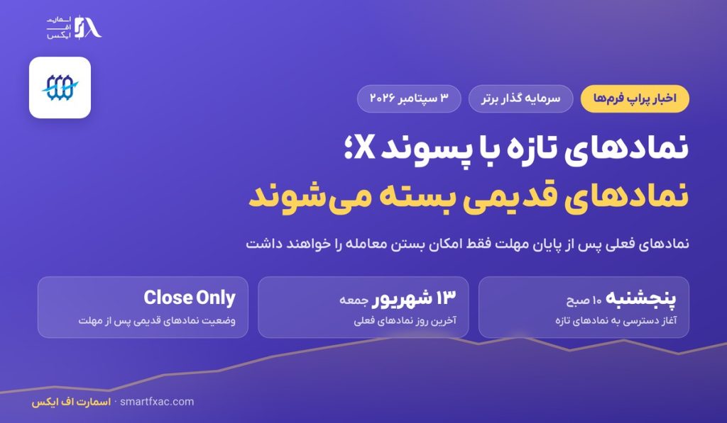 نمادهای پسوند X در سرمایه گذار برتر؛ نمادهای قدیمی بسته می‌شوند