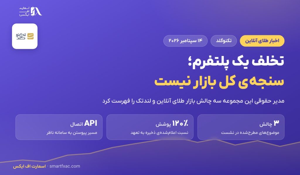 تکنوگلد: تخلف یک یا دو پلتفرم به کل بازار طلای آنلاین تعمیم داده نشود