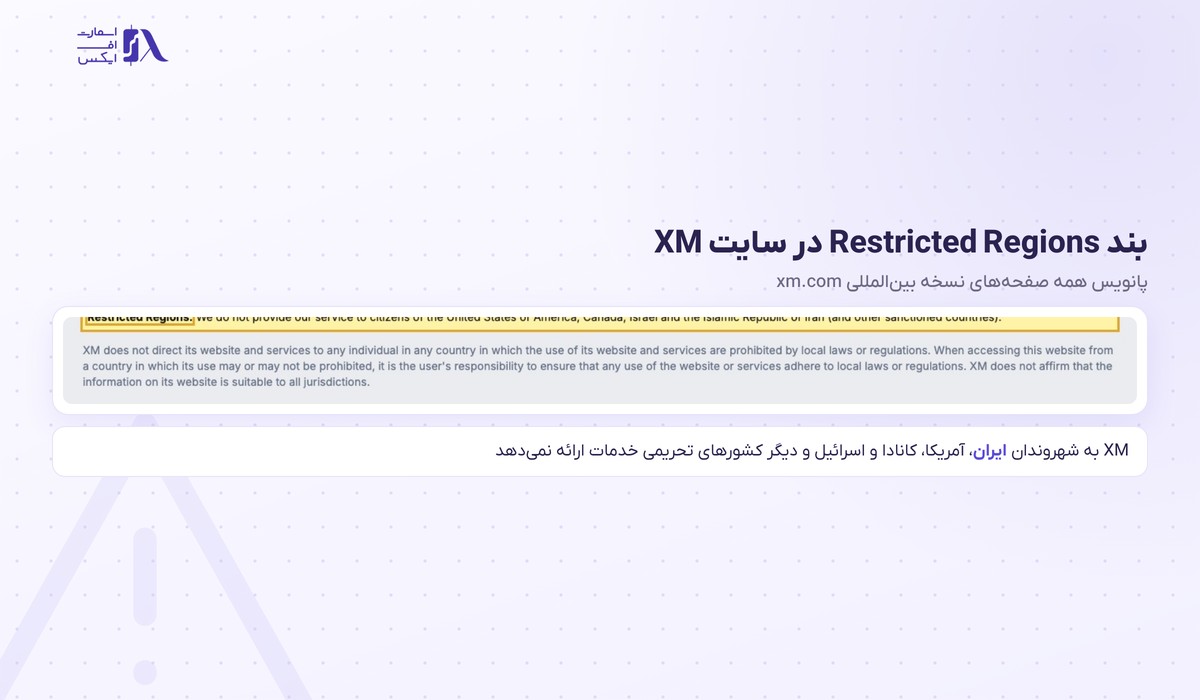 بروکر XM | (ایکس ام) 2 بند محدودیت ایران در سایت بروکر ایکس ام