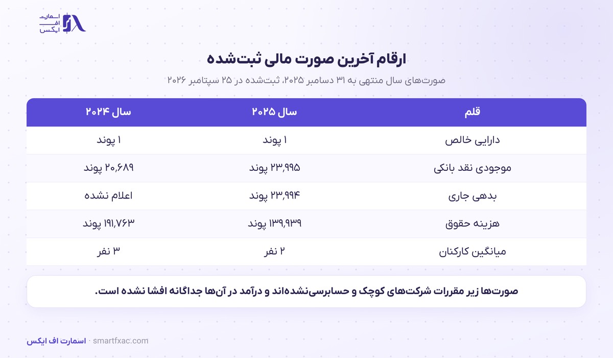 ارقام صورت مالی شرکت در جریان انحلال اختیاری