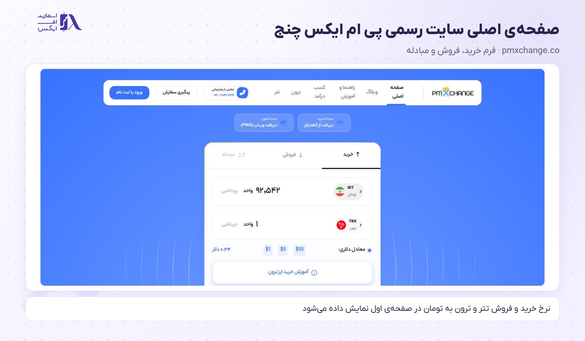 صرافی پی ام ایکس چنج | (PMXchange) 1 صفحهی اصلی سایت رسمی پی ام ایکس چنج