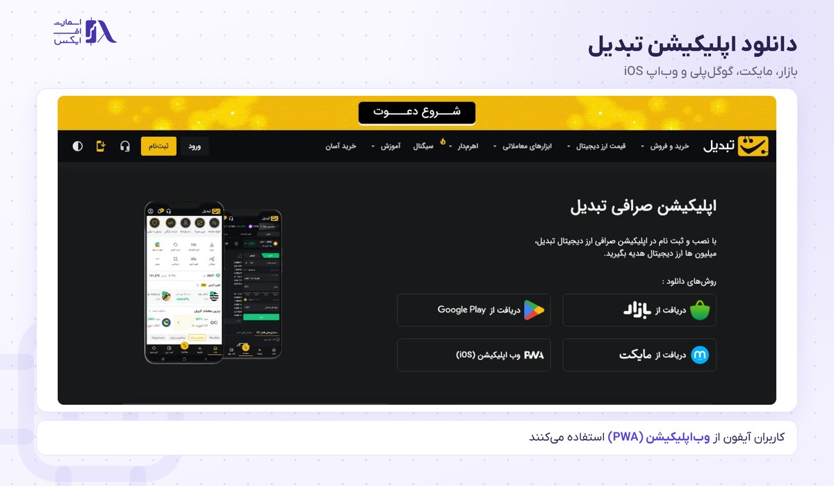 صرافی تبدیل 56 دانلود اپلیکیشن تبدیل