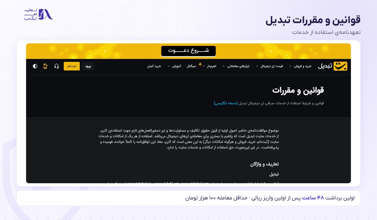 صرافی تبدیل 47 قوانین و مقررات تبدیل