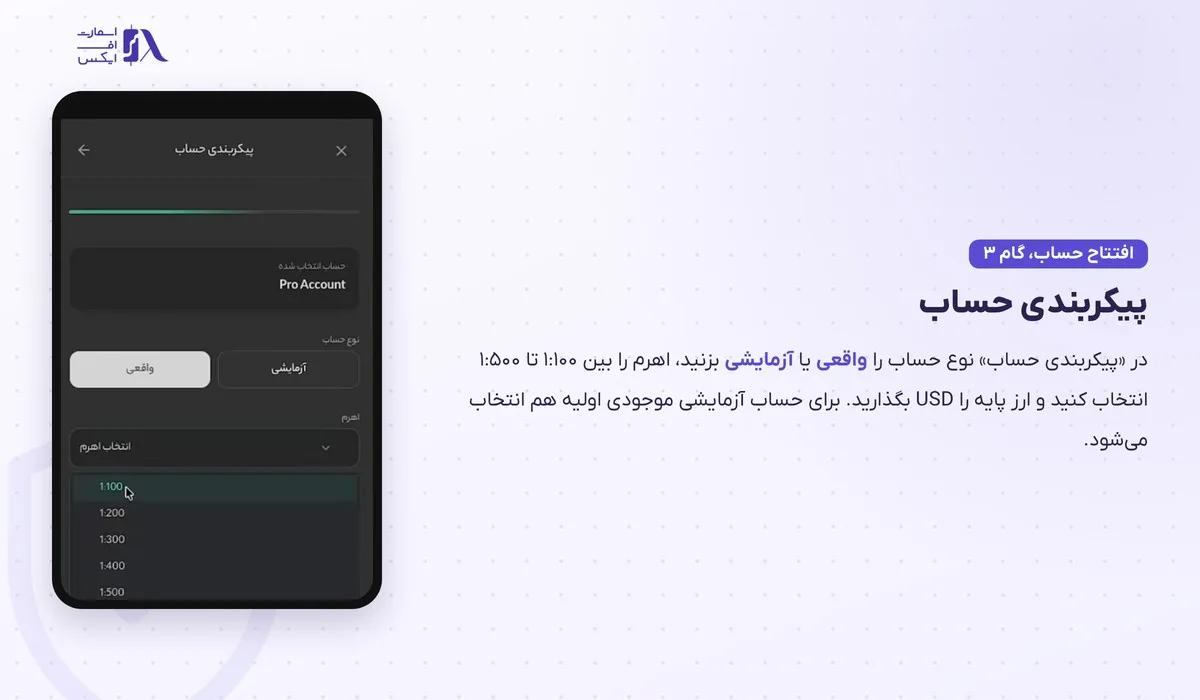 ثبت نام در بروکر وینگو؛ آموزش گامبهگام با تصویر و احراز هویت 24 پیکربندی حساب واقعی یا آزمایشی و انتخاب اهرم در وینگو