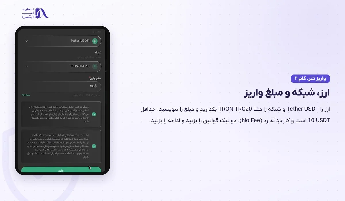 واریز و برداشت در بروکر وینگو؛ آموزش تتر، ریالی و قوانین برداشت 10 انتخاب تتر و شبکهی TRC20 برای واریز و برداشت در بروکر وینگو