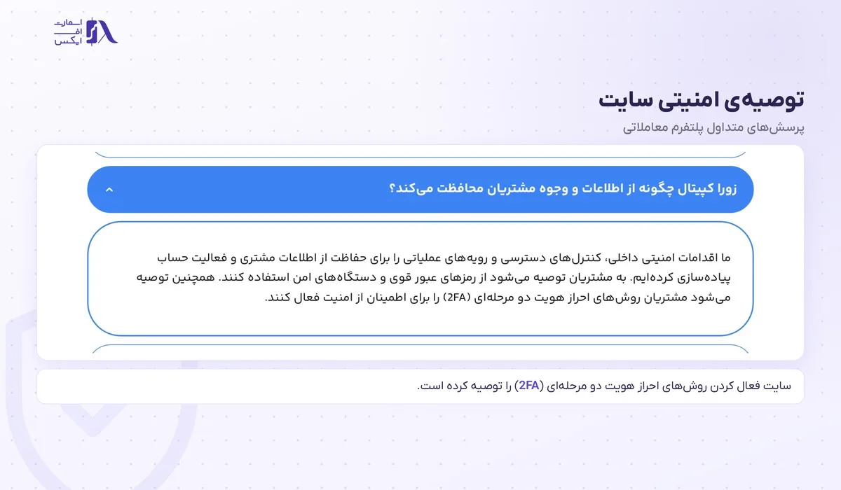 توصیه‌ی رسمی زورا به فعال کردن ورود دو مرحله‌ای
